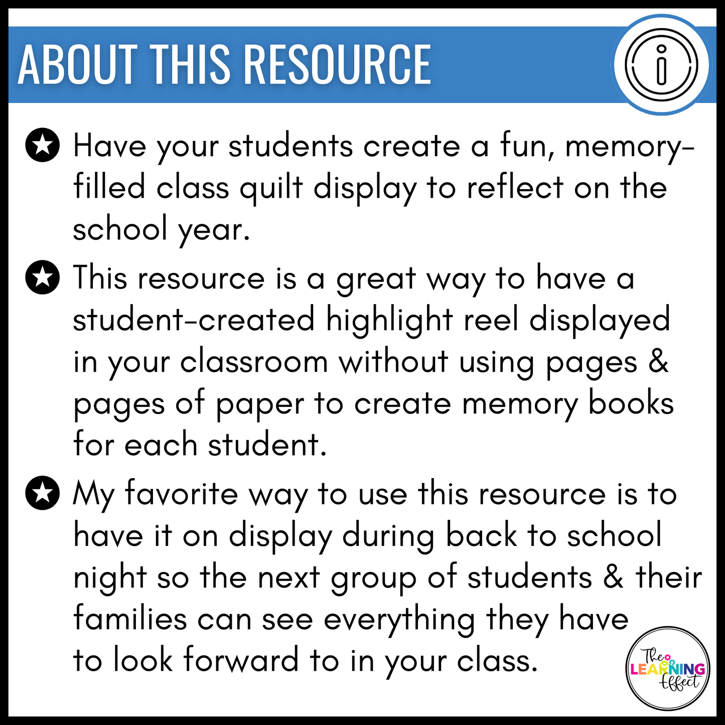 End of the Year Memory Quilt Reflection Activity | Bulletin Board Project