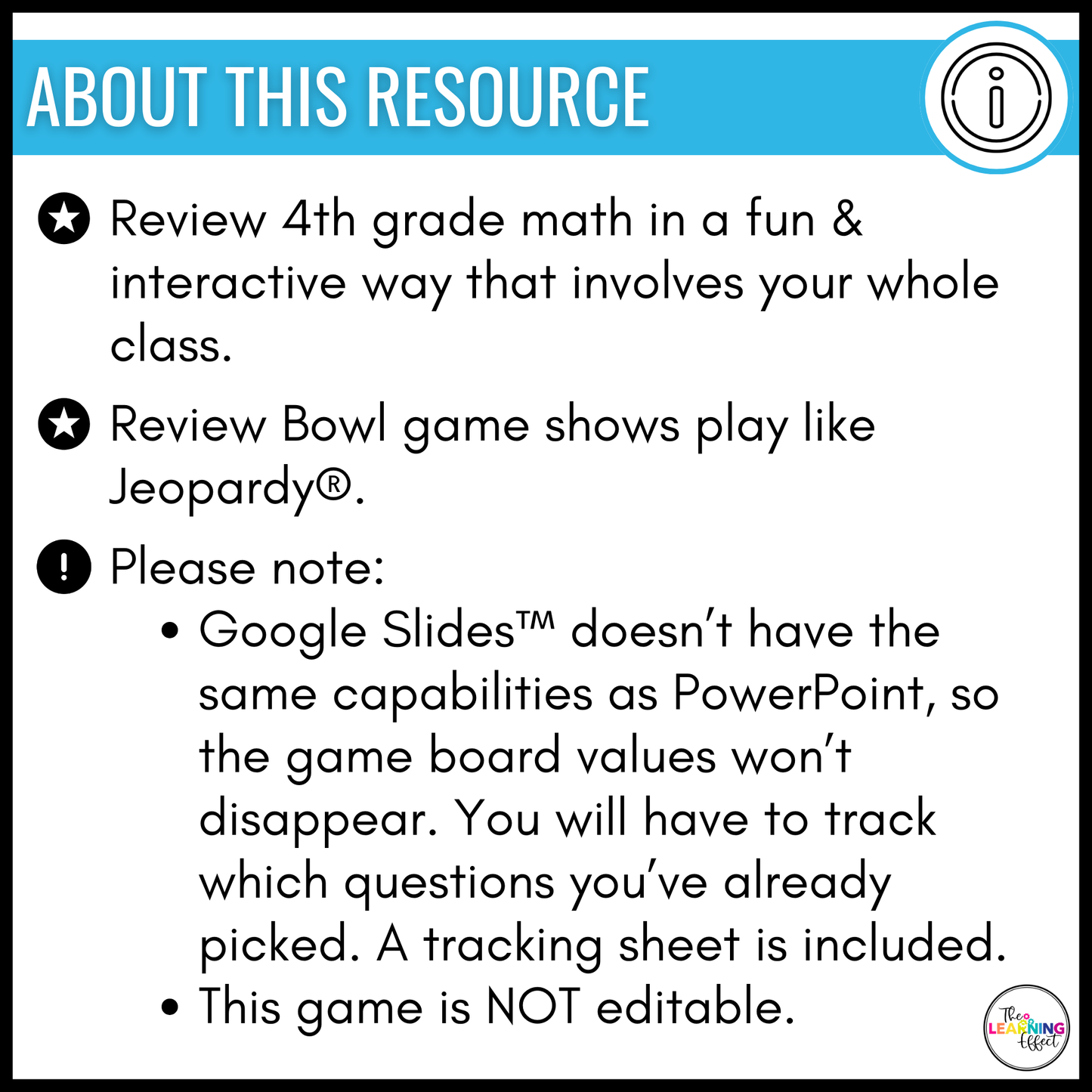 Area and Perimeter Game Show | 4th Grade Math Review Test Prep Activity