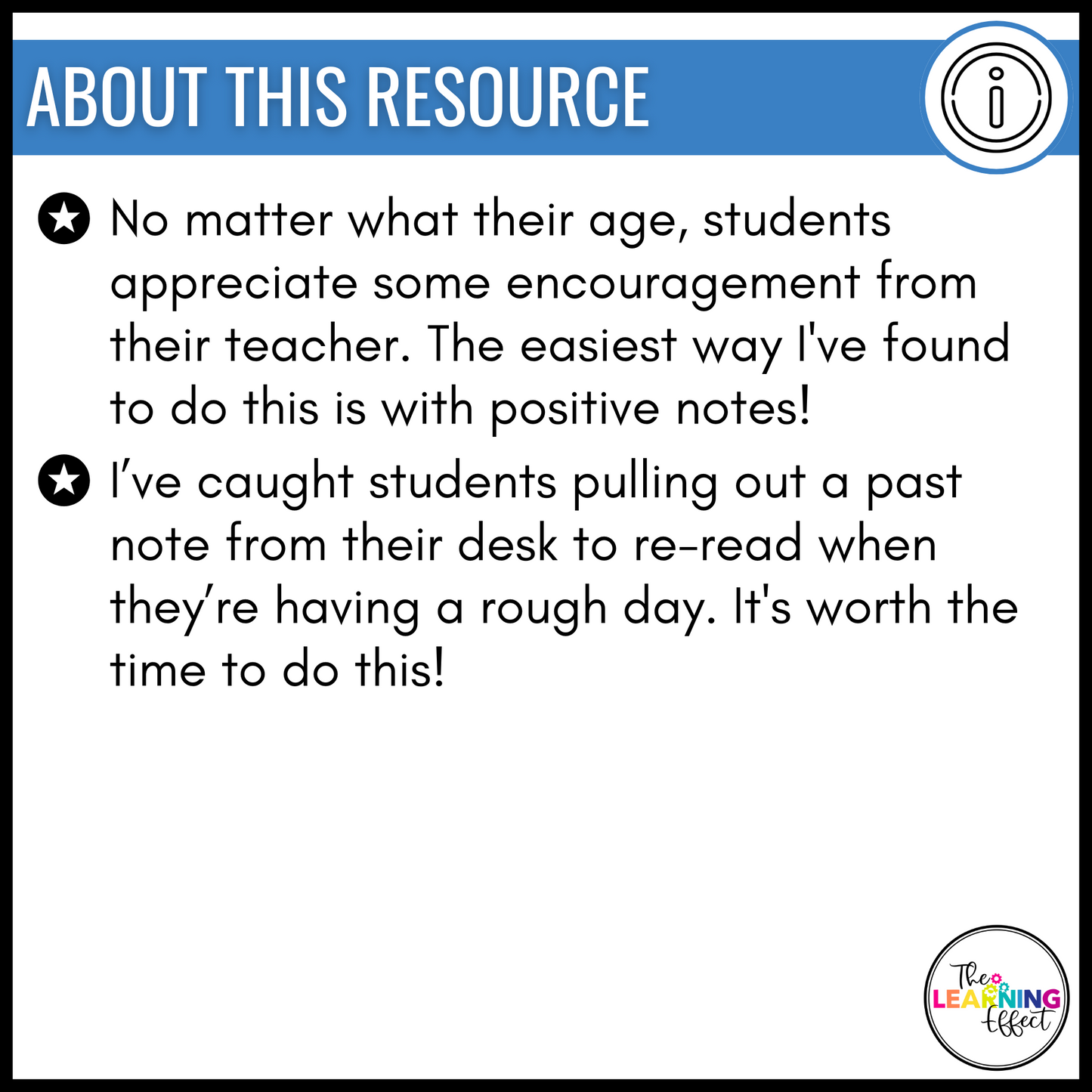 Positive Notes Home for Students | Parent Communication | Growth Mindset