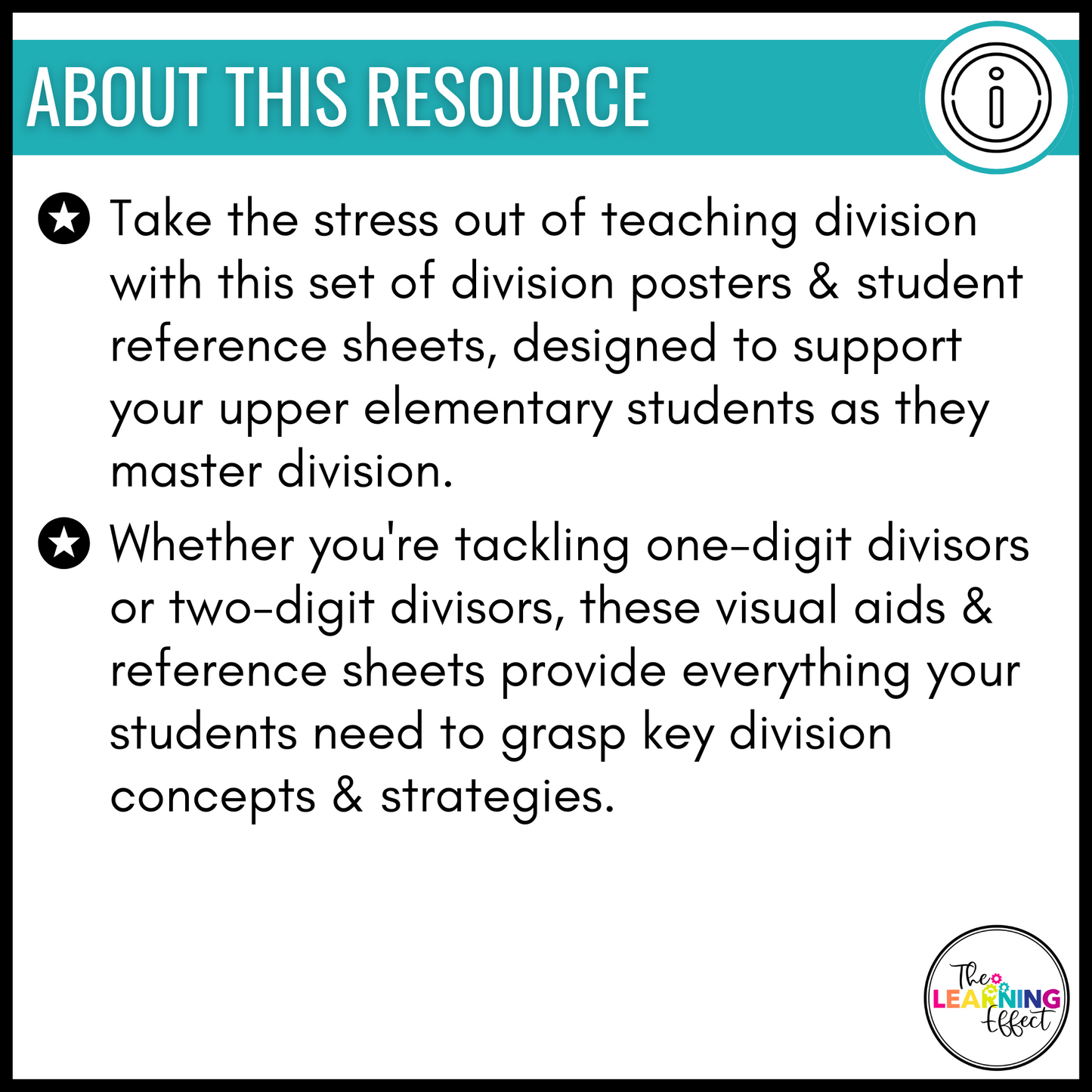 Division Posters | Divisibility Rules + Long Division | Math Anchor Charts