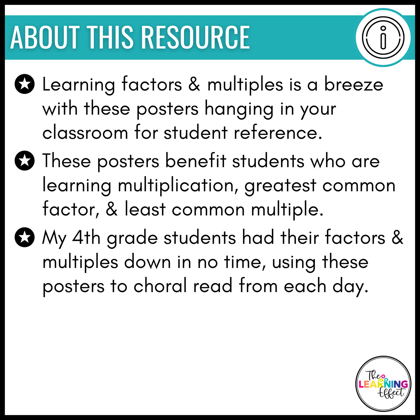 Factors and Multiples Anchor Charts | Multiplication Math Posters | Skip Counting