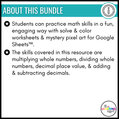 Halloween Math Activities Color by Number and Pixel Art BUNDLE