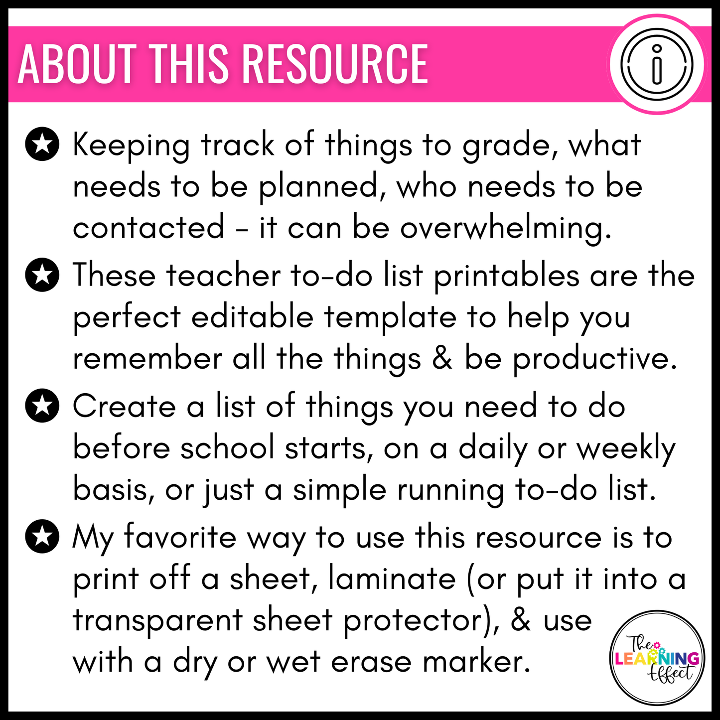 Teacher To-Do Lists, Notes, and Checklists | Editable Templates for Organization