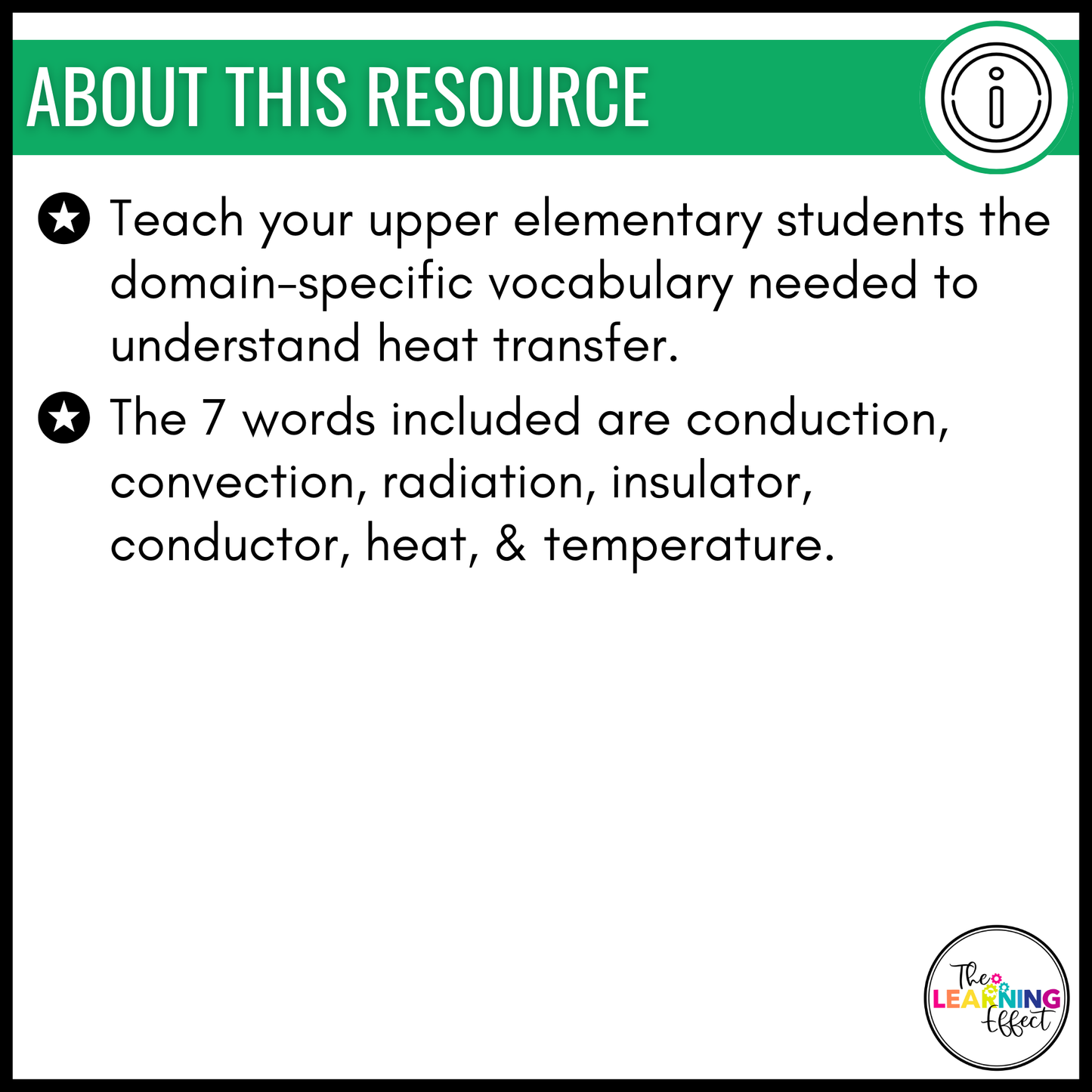 Heat Transfer Vocabulary | Word Wall and Quiz | Conduction, Convection, Radiation