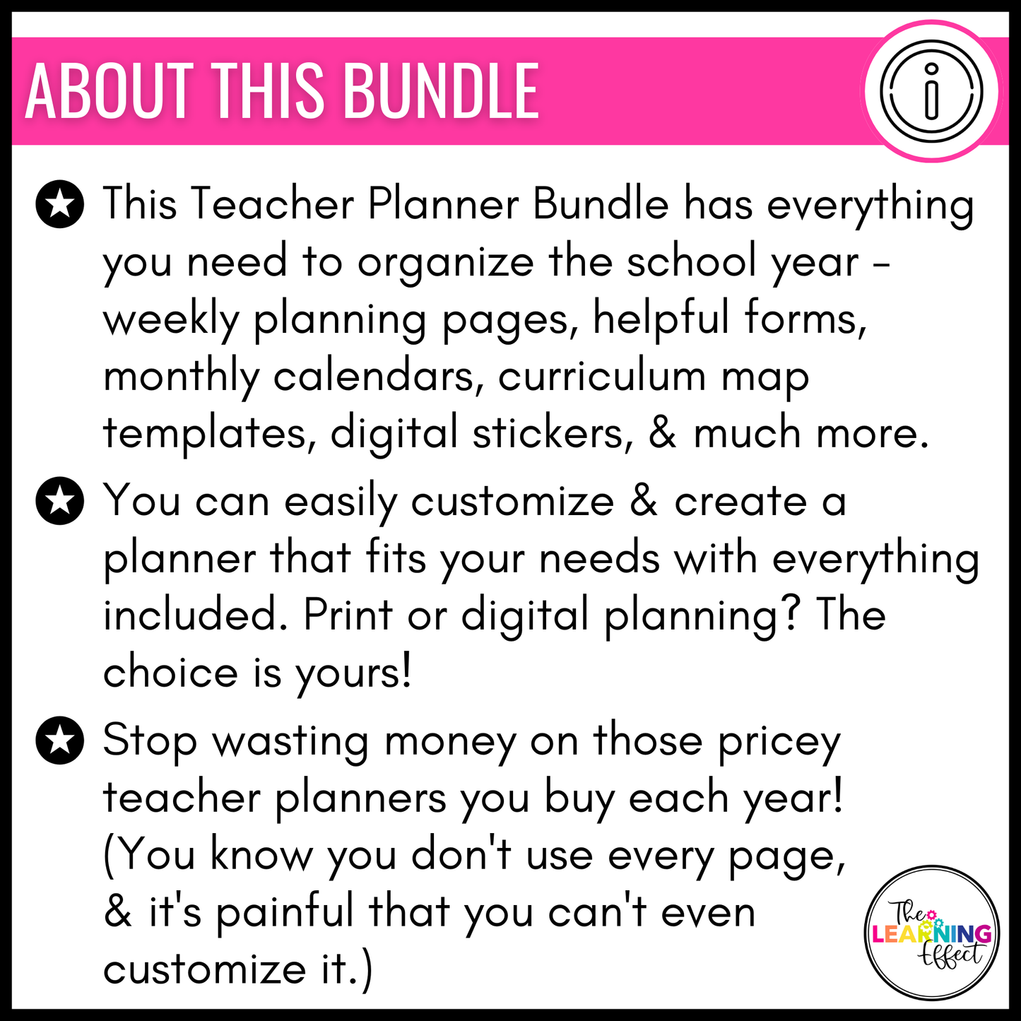 Editable Teacher Lesson Planner Binder 2026 Printable and Digital BUNDLE