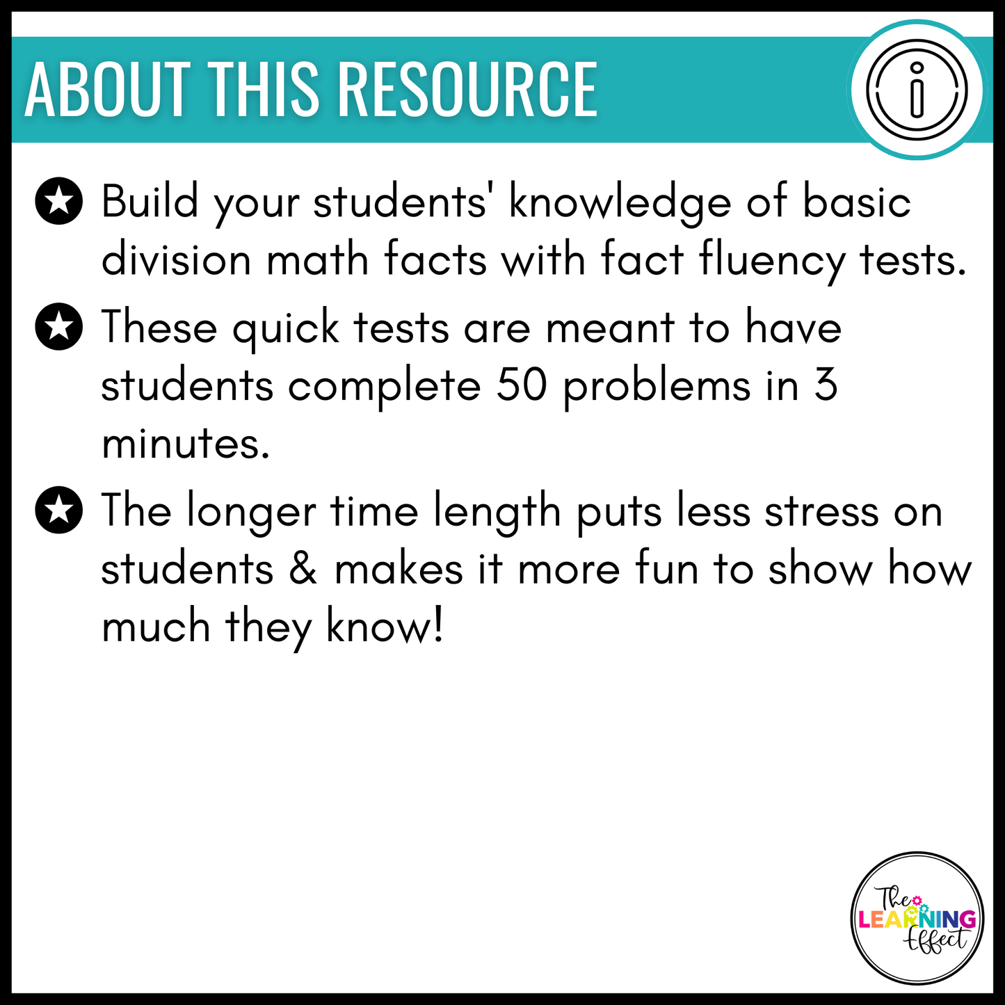 Division Timed Tests | Math Fact Fluency Practice Worksheets and Tracker