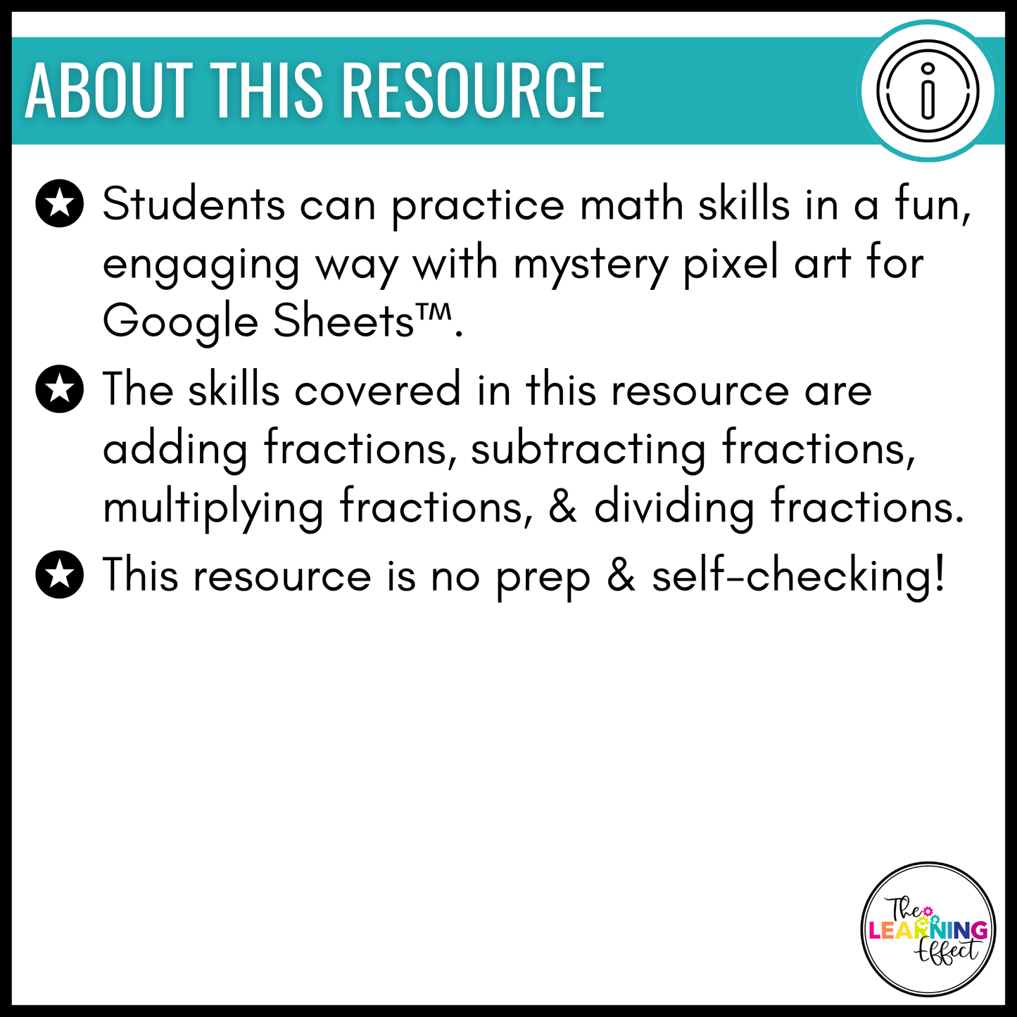 Winter Math Activities Digital Mystery Pixel Art | Operations with Fractions