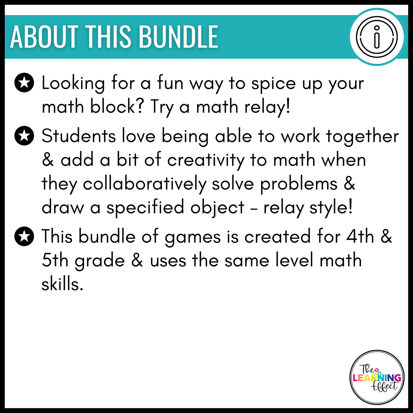 Math Review Relay Games BUNDLE for 4th and 5th Grades | No Prep Whole Class Activities