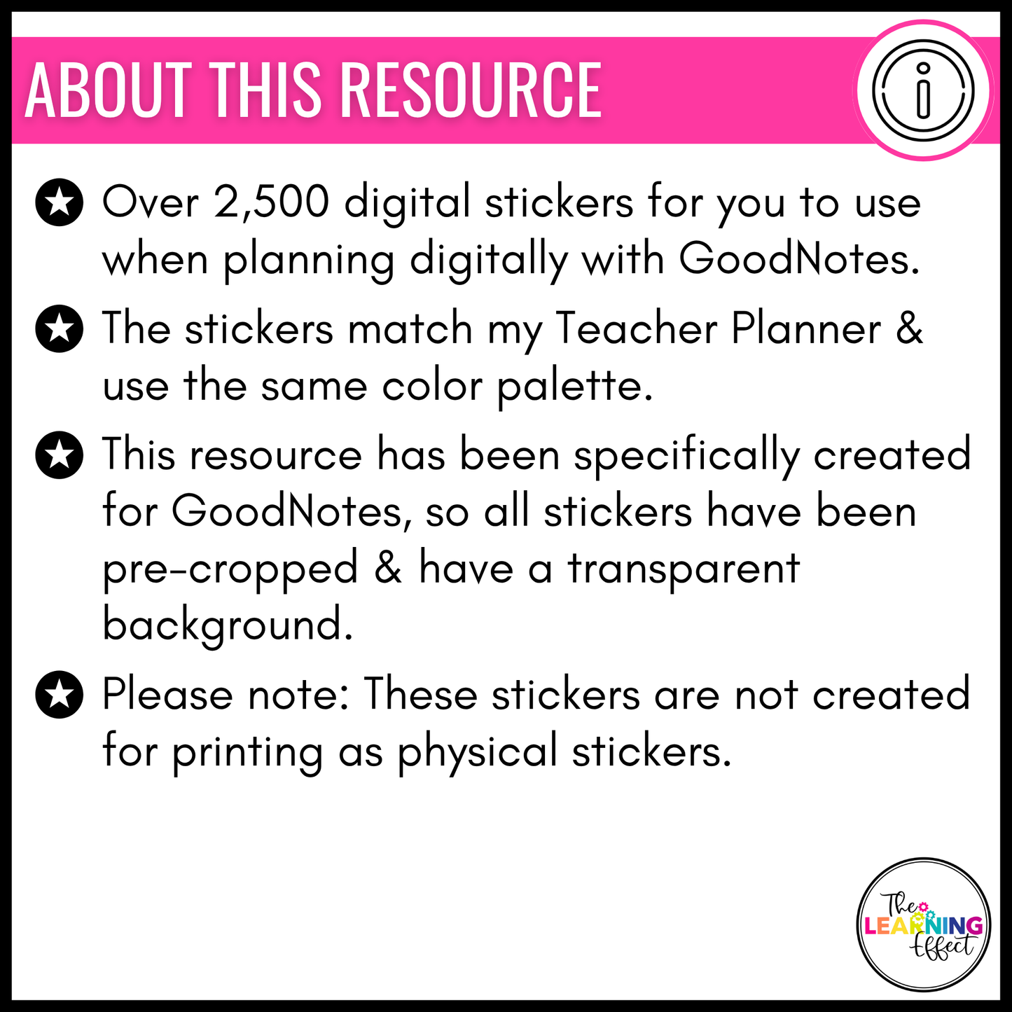 Digital Teacher Planner Stickers for GoodNotes
