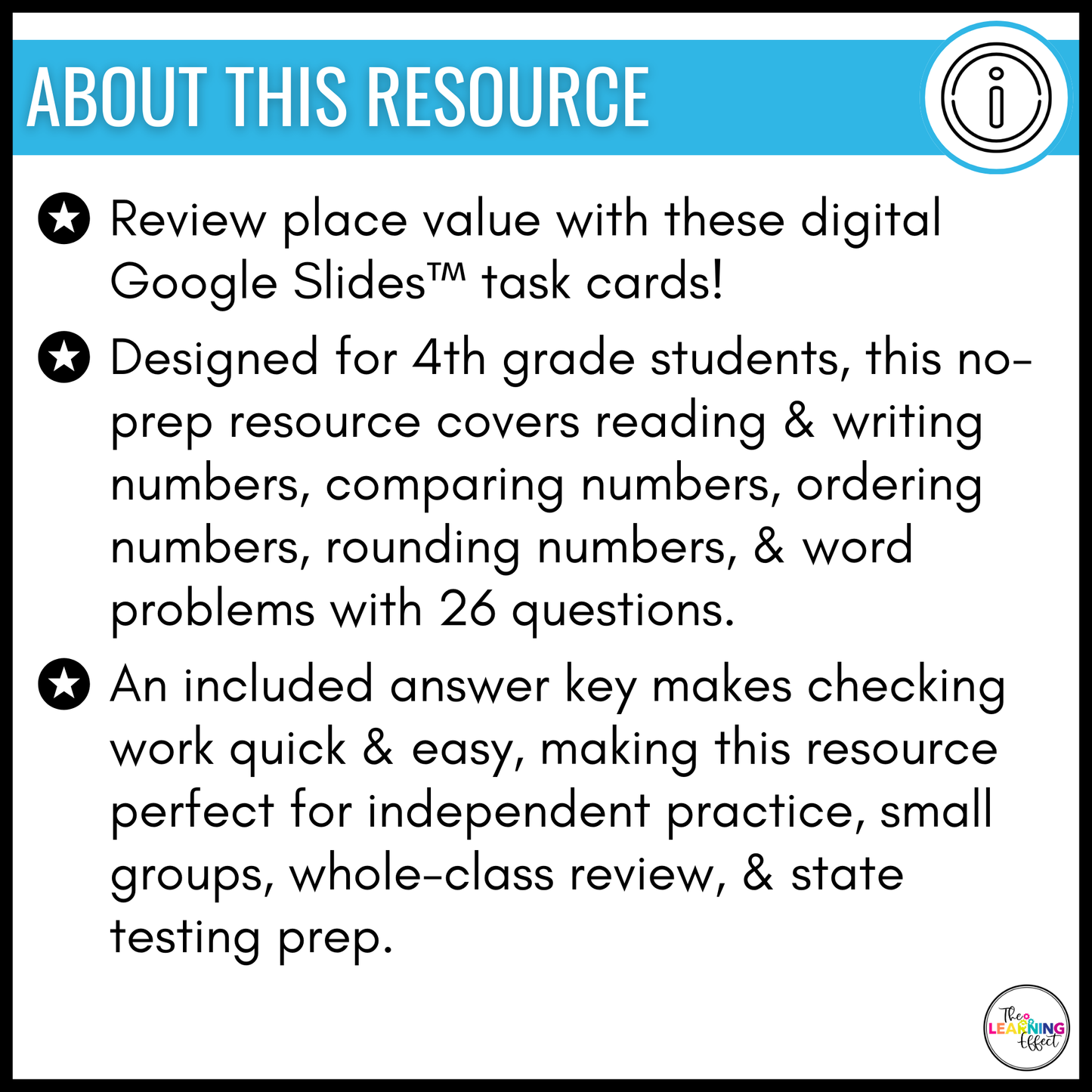Place Value Google Slides | 4th Grade Math Digital Task Cards Review Activity