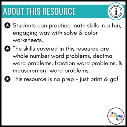 Spring Activities Mystery Picture Worksheets | Color by Number Word Problems