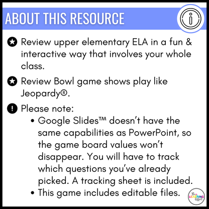 Figurative Language Game Show | ELA Review Test Prep Activity | Editable