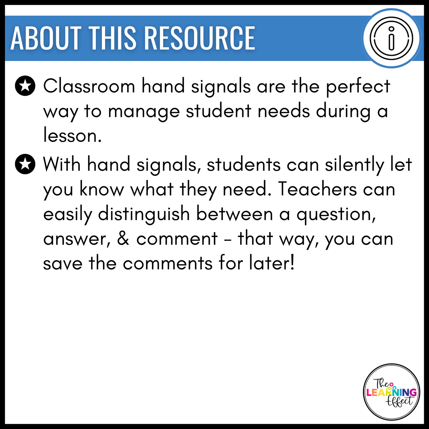 Hand Signals Editable Posters | Classroom and Behavior Management Signs