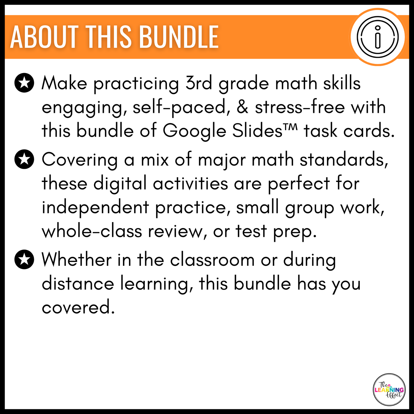 3rd Grade Math Spiral Review #1-3 Google Slides BUNDLE | Digital Task Card Activities