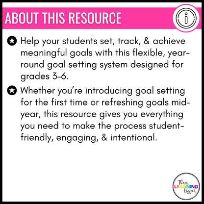 Student Goal Setting | Back to School | First Week of School Activity