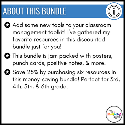 Classroom and Behavior Management BUNDLE | Posters, Punch Cards, Notes, Awards