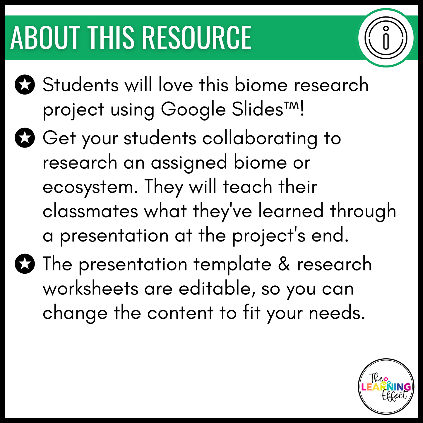 Biome Ecosystem Research Project for Google Slides | Science Activity
