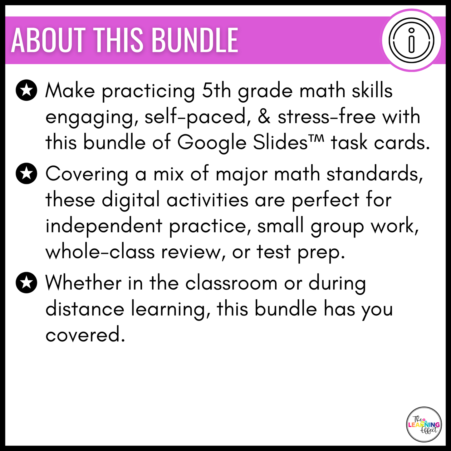 5th Grade Math Spiral Review #1-3 Google Slides BUNDLE | Digital Task Cards Activities