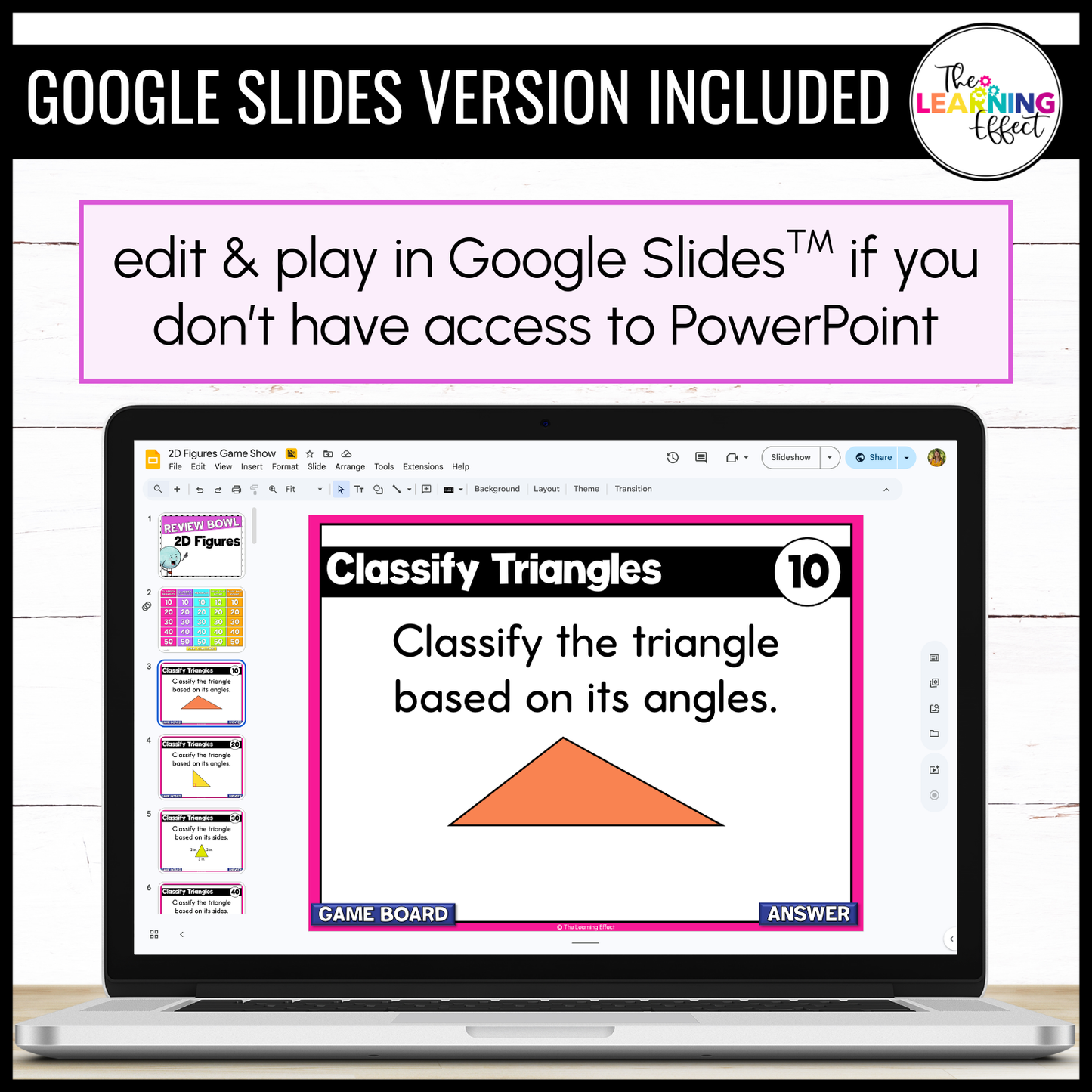 2D Shapes Geometry Game Show | 5th Grade Math Test Prep Activity