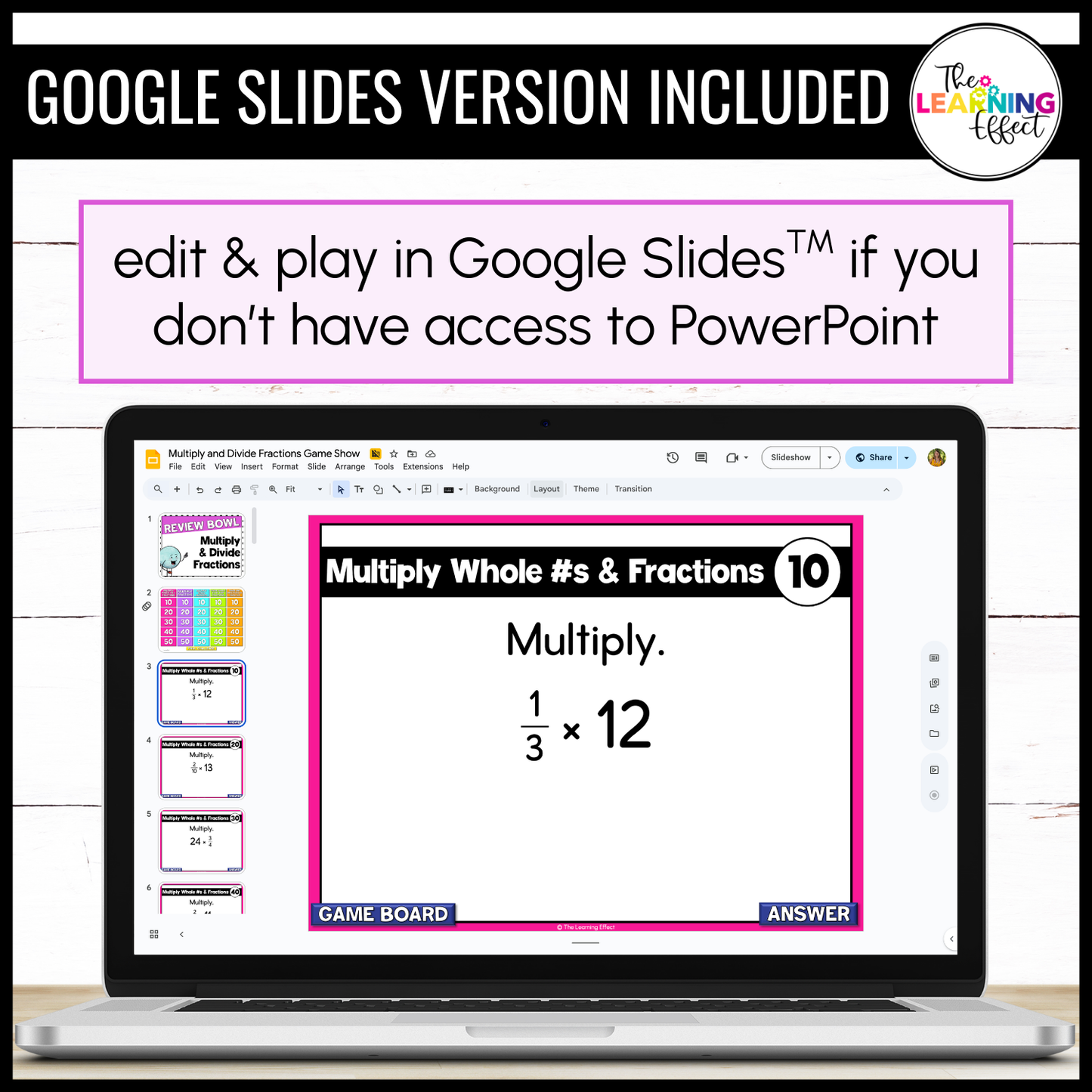 Multiplying and Dividing Fractions Game Show | 5th Grade Math Review Activity