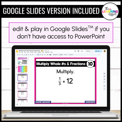 Multiplying and Dividing Fractions Game Show | 5th Grade Math Review Activity