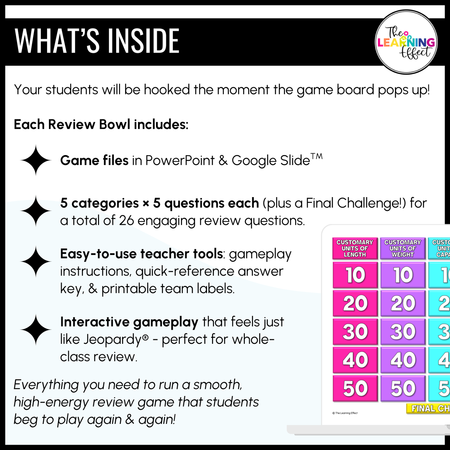 Measurement & Data Game Show | 5th Grade Math Review Test Prep Activity | FREE