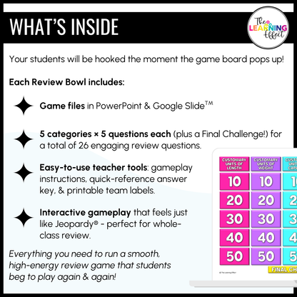 Measurement & Data Game Show | 5th Grade Math Review Test Prep Activity | FREE