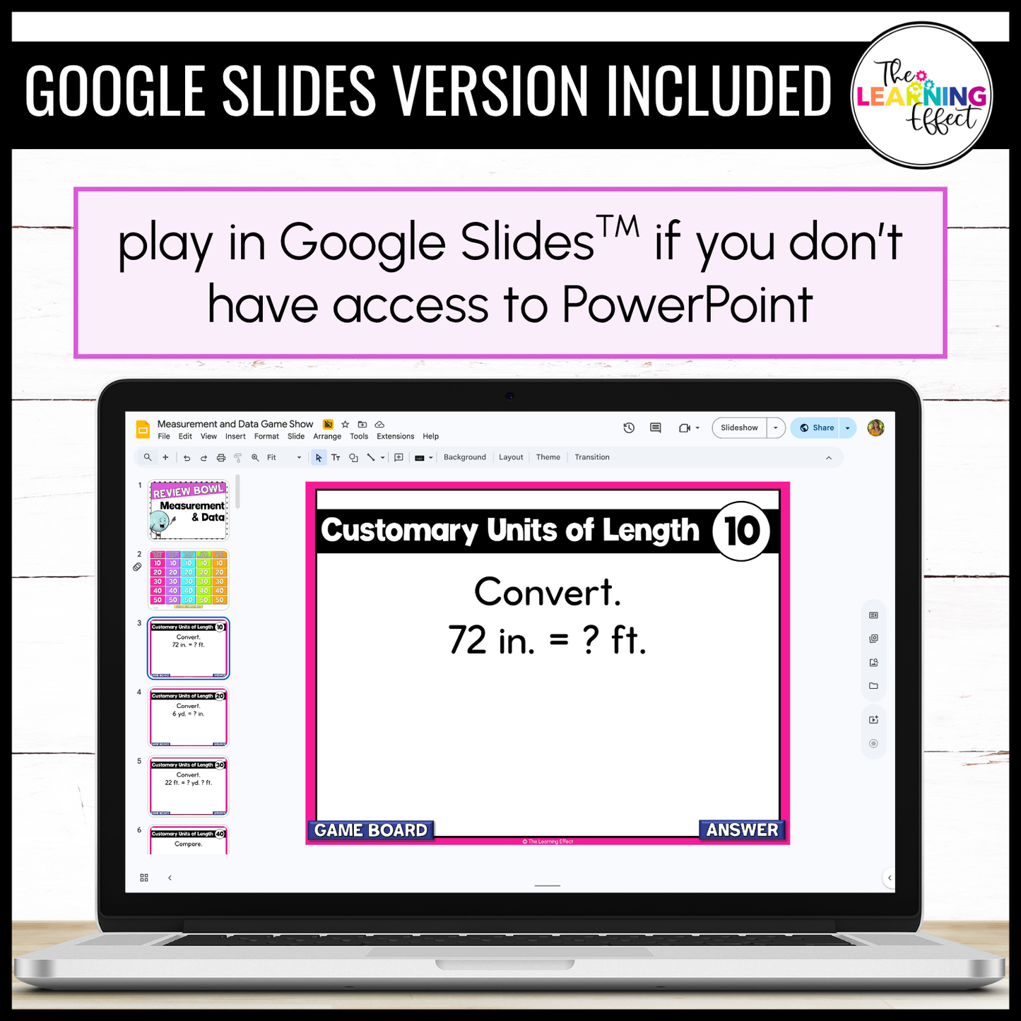 Measurement & Data Game Show | 5th Grade Math Review Test Prep Activity | FREE
