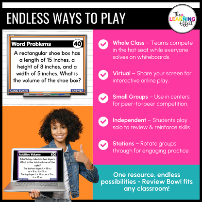 Volume Game Show | 5th Grade Math Review Test Prep Activity