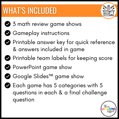 3rd Grade Math Spiral Review #1-3 Game Shows BUNDLE | End of Year Test Prep Activities