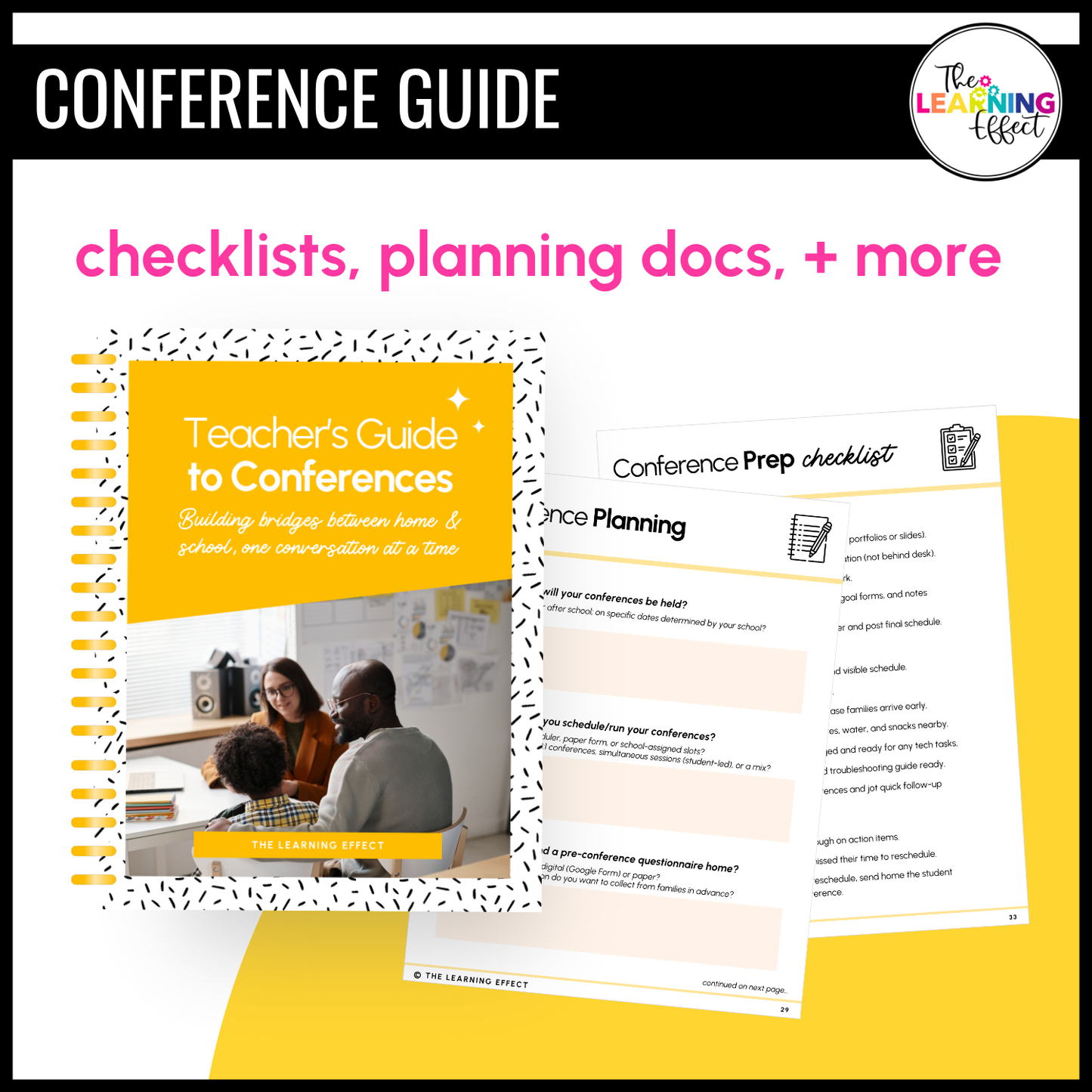 Parent-Teacher Conference Form Templates and Student-Led Digital Portfolio BUNDLE