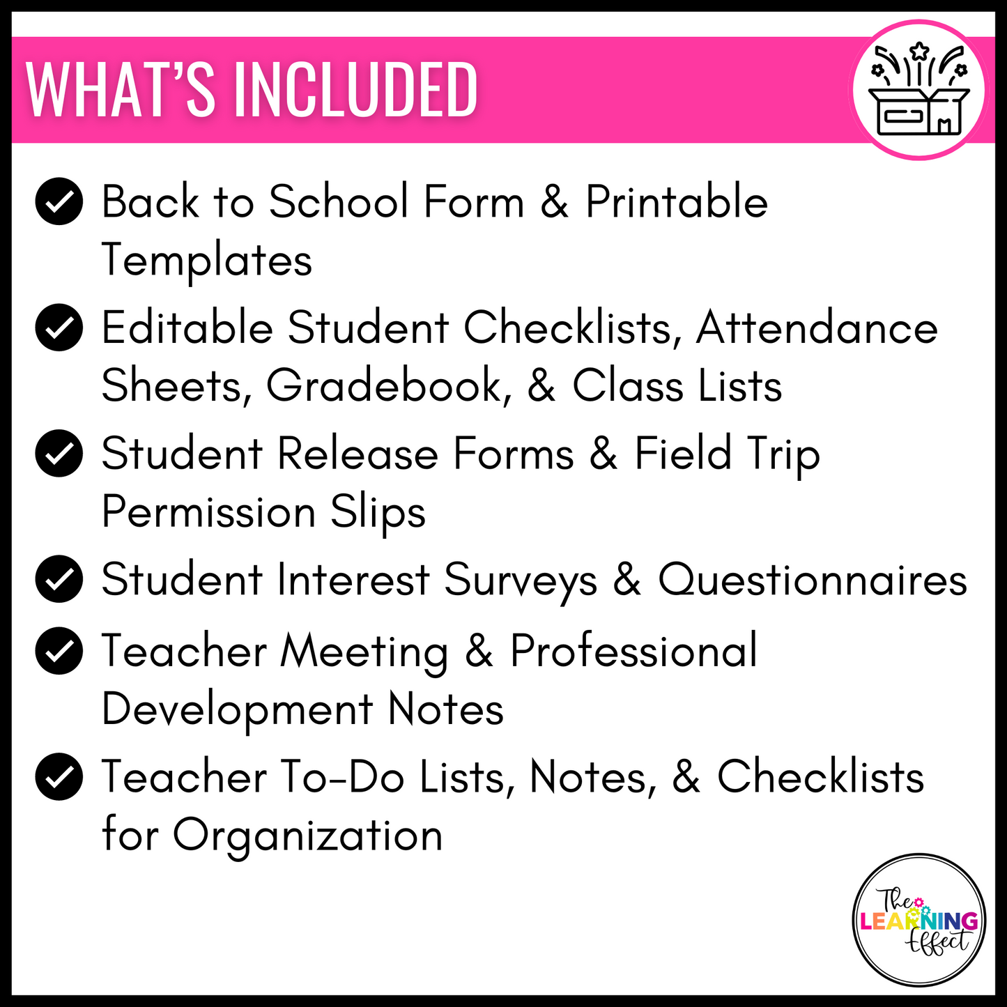 Back to School Forms BUNDLE | Classroom Checklists and Printables | Parent Packet