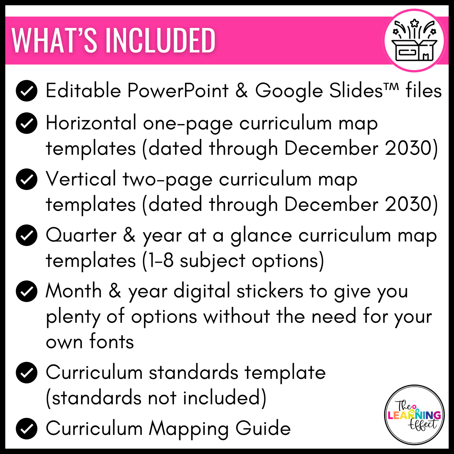 Curriculum Map and Pacing Guide Templates | Editable School Year Planning Calendar