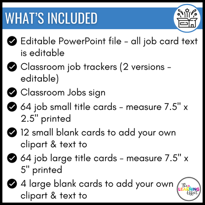 Classroom Jobs | Editable Student Job Cards for Class Display
