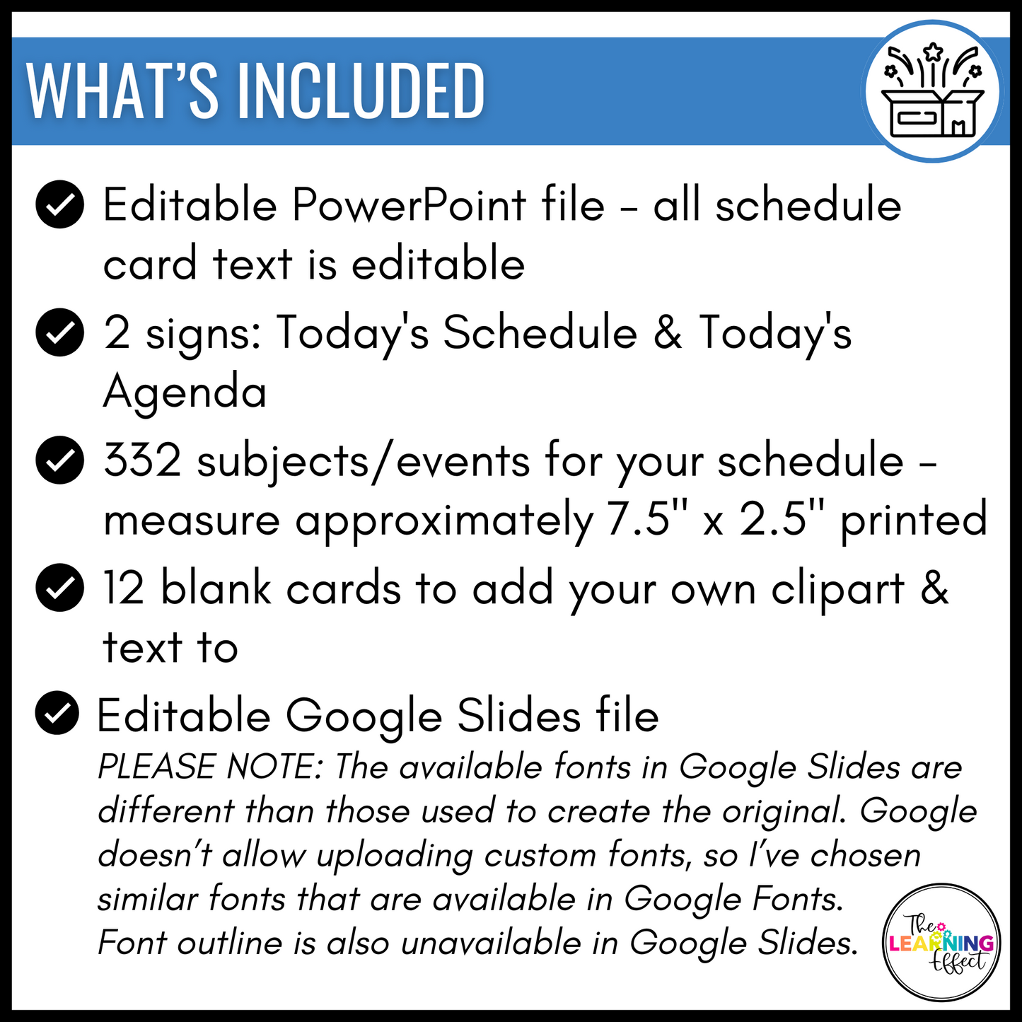 Visual Schedule Cards | Editable Daily Classroom Labels
