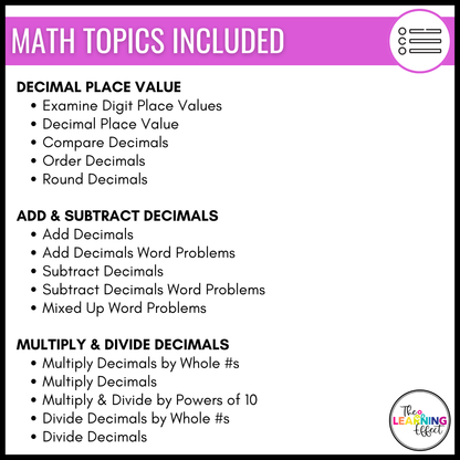 5th Grade Math Decimals Google Slides BUNDLE | Digital Task Card Activities