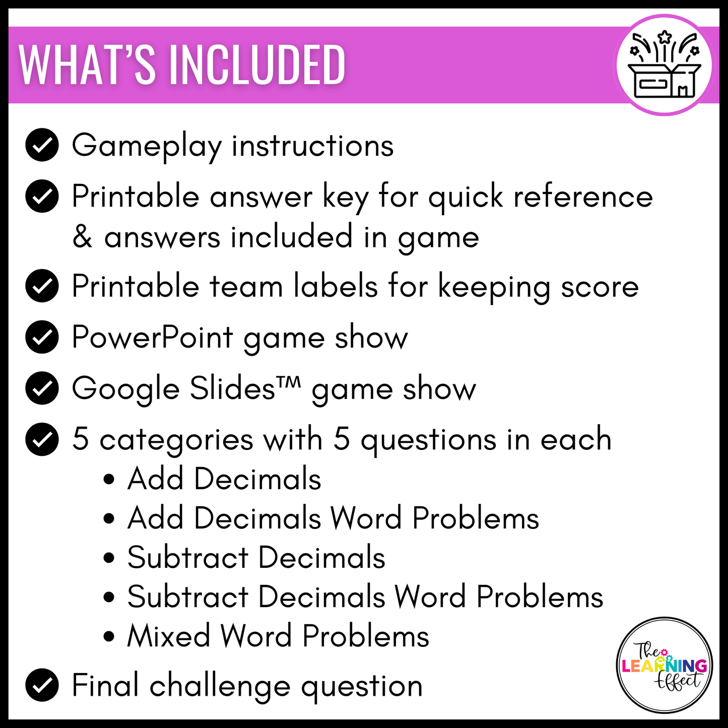 Adding and Subtracting Decimals Game Show | 5th Grade Math Test Prep Activity