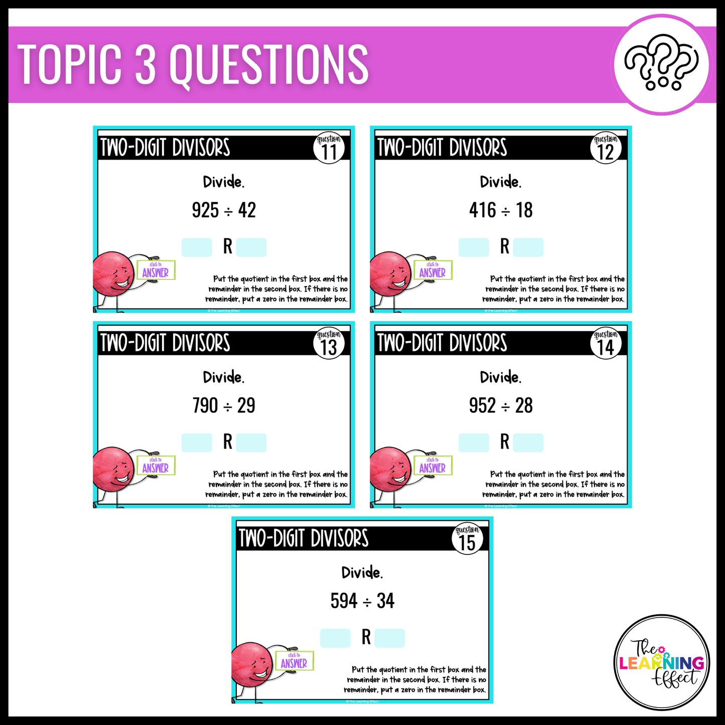 Divide by Whole Numbers Google Slides | 5th Grade Digital Task Cards Activity | FREE