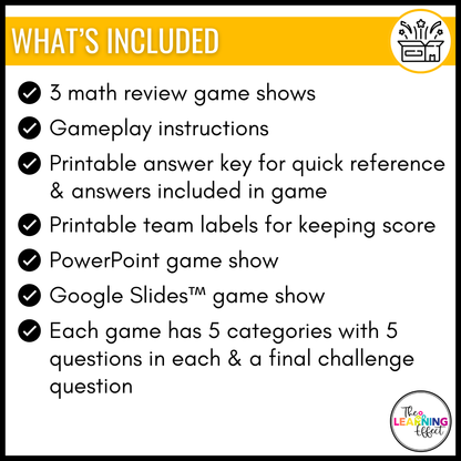 6th Grade Math Fraction, Decimal, and Percent Game Shows BUNDLE | Test Prep Review Activities