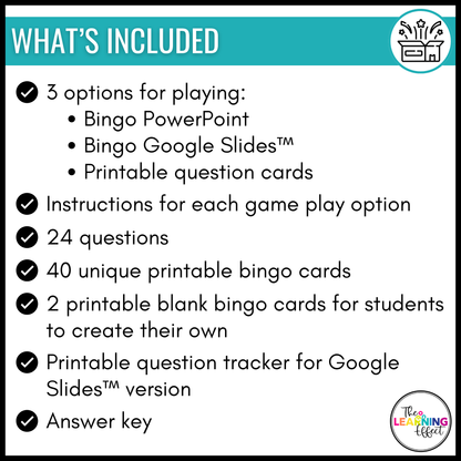Integers and the Coordinate Plane Bingo Game | Math Review Activity