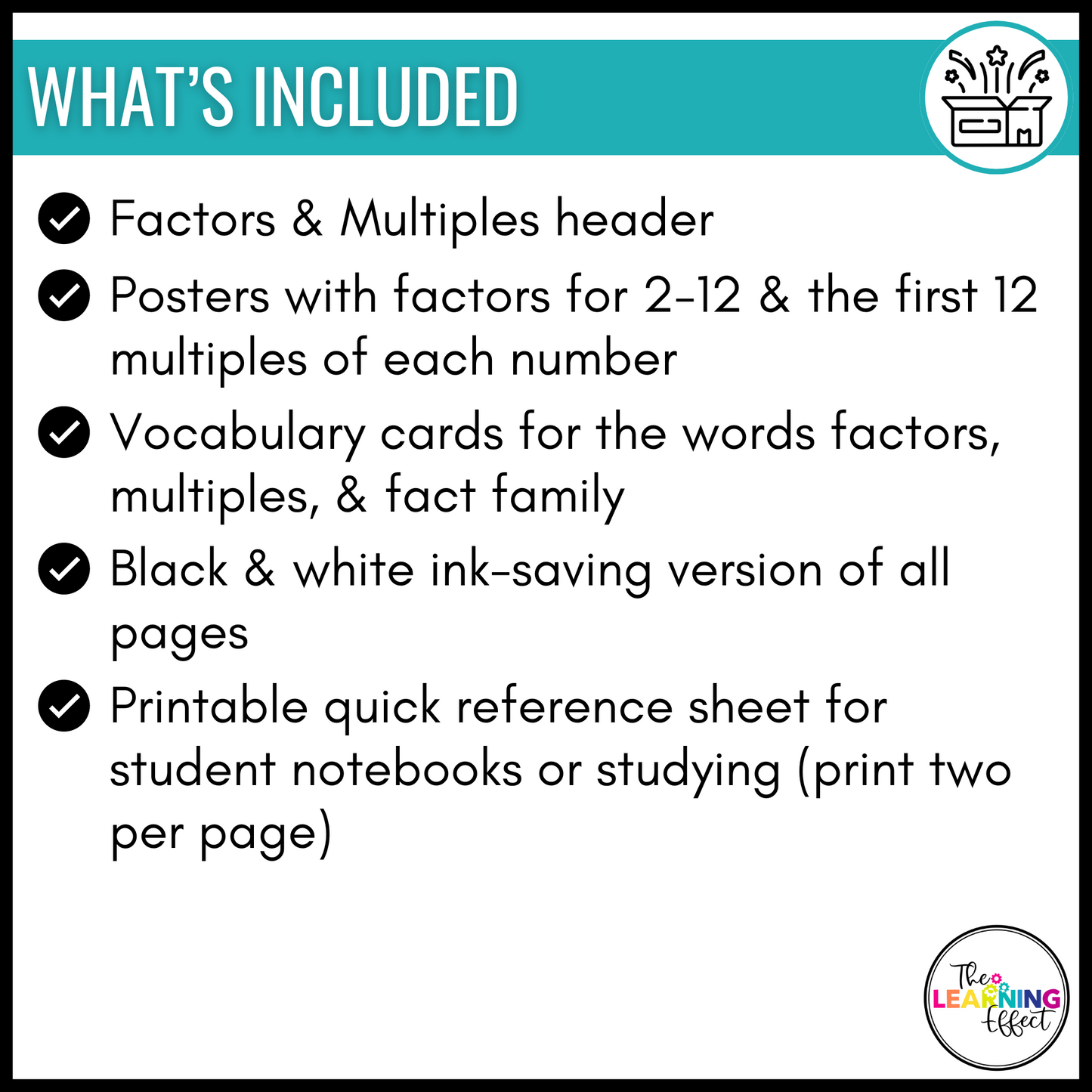 Factors and Multiples Anchor Charts | Multiplication Math Posters | Skip Counting