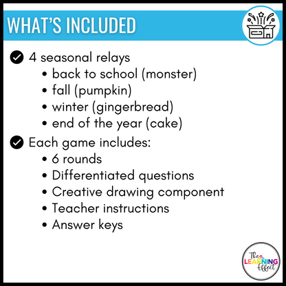 4th Grade Math Review Relay Games BUNDLE | Fun No Prep Whole Class Activities