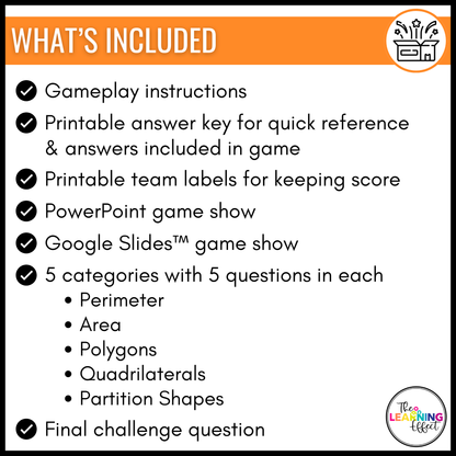 3rd Grade Math Spiral Review #3 Game Show | End of Year Test Prep Activity