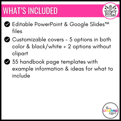Editable Classroom Parent Handbook Templates | Back to School Rules and Procedures