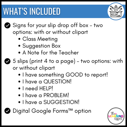 Class Meeting Slips for Behavior and Classroom Management | Community Building