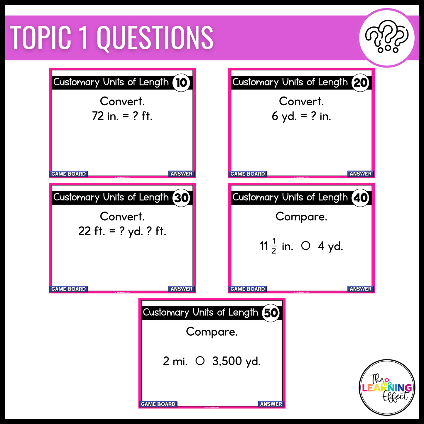 Measurement & Data Game Show | 5th Grade Math Review Test Prep Activity | FREE
