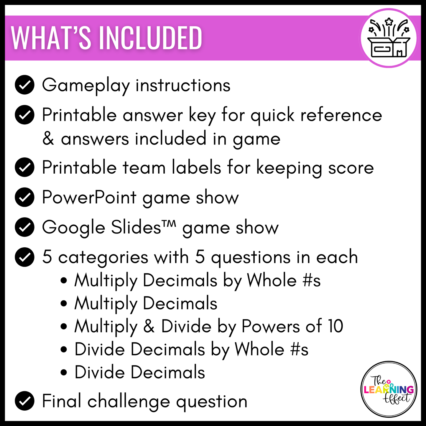 Multiplying and Dividing Decimals Game Show | 5th Grade Math Review Activity