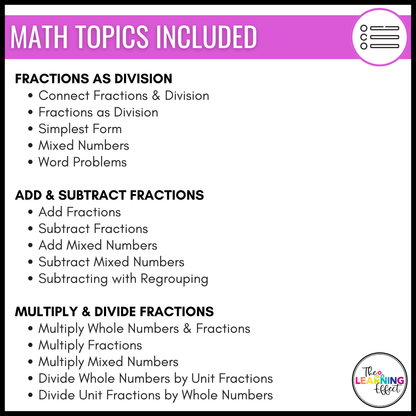 5th Grade Math Fractions Google Slides BUNDLE | Digital Task Card Activities