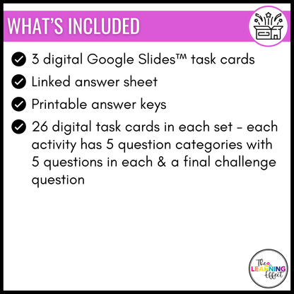 5th Grade Math Spiral Review #1-3 Google Slides BUNDLE | Digital Task Cards Activities