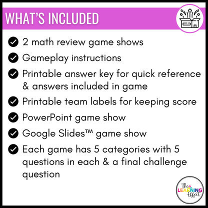 5th Grade Math Multiplication and Division Game Shows BUNDLE | Test Prep Review Activity
